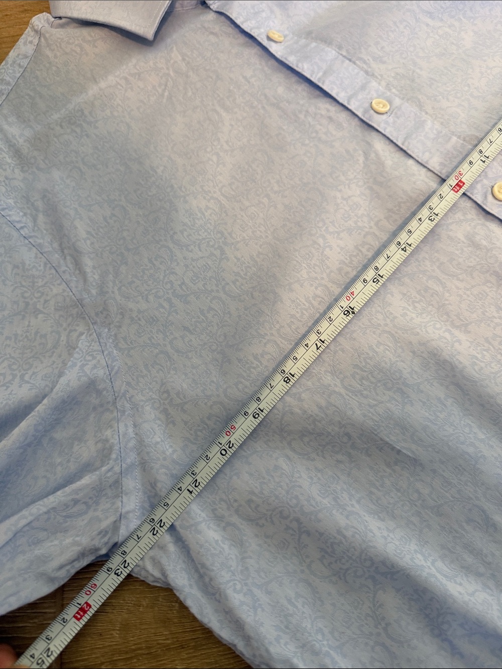 Ted Baker Sky Blue Paisley Button-Down Dress Shirt - Picture 8 of 9